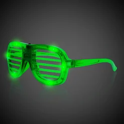 Discount Windy City Novelties LED Slotted Glasses Green