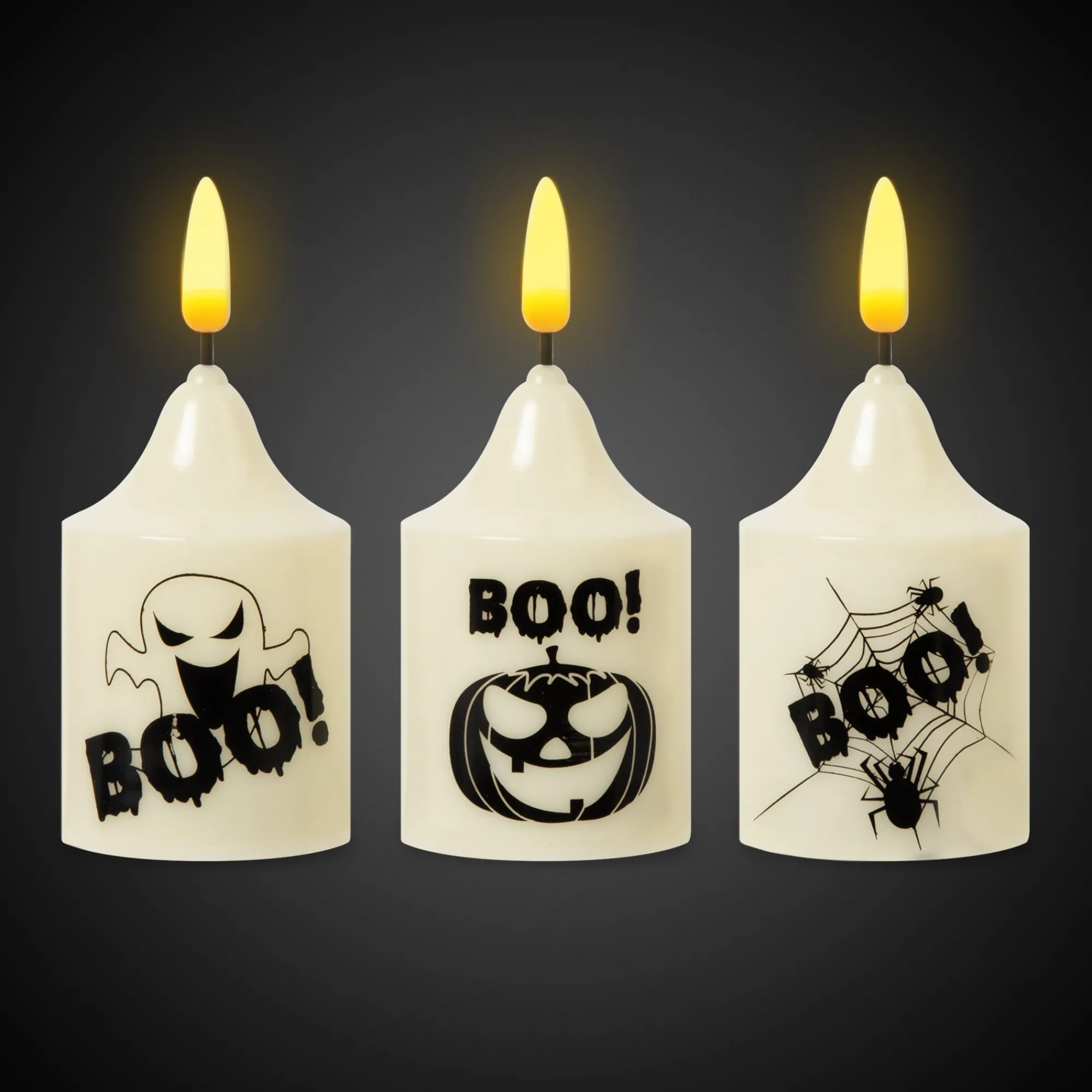 Hot Windy City Novelties LED Halloween Boo Candles Retail Counter Display