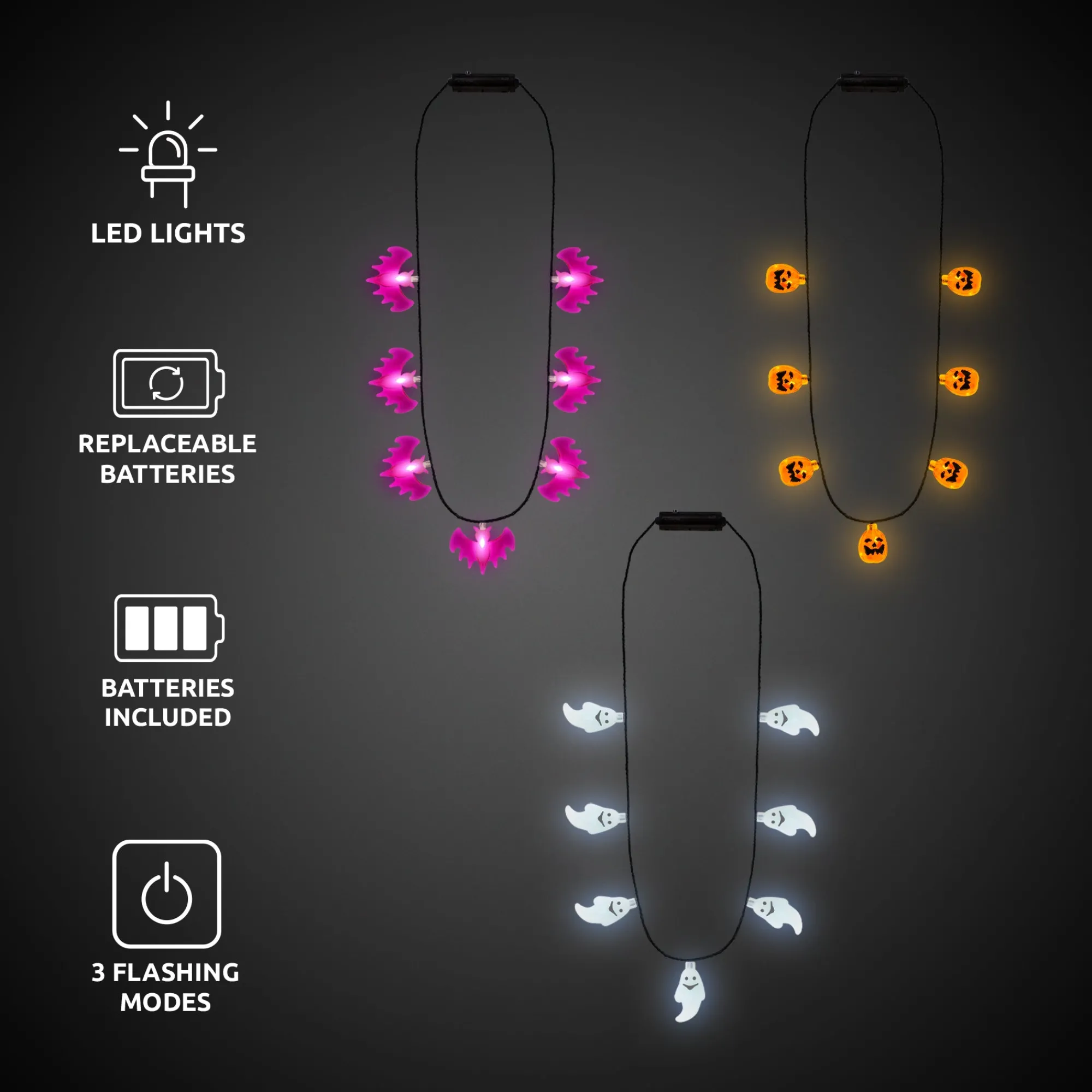 Sale Windy City Novelties LED Halloween Necklaces Retail Hanging Display