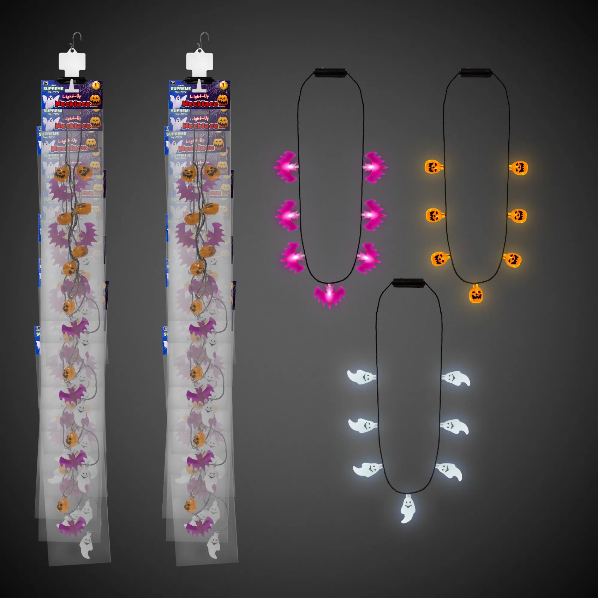 Sale Windy City Novelties LED Halloween Necklaces Retail Hanging Display