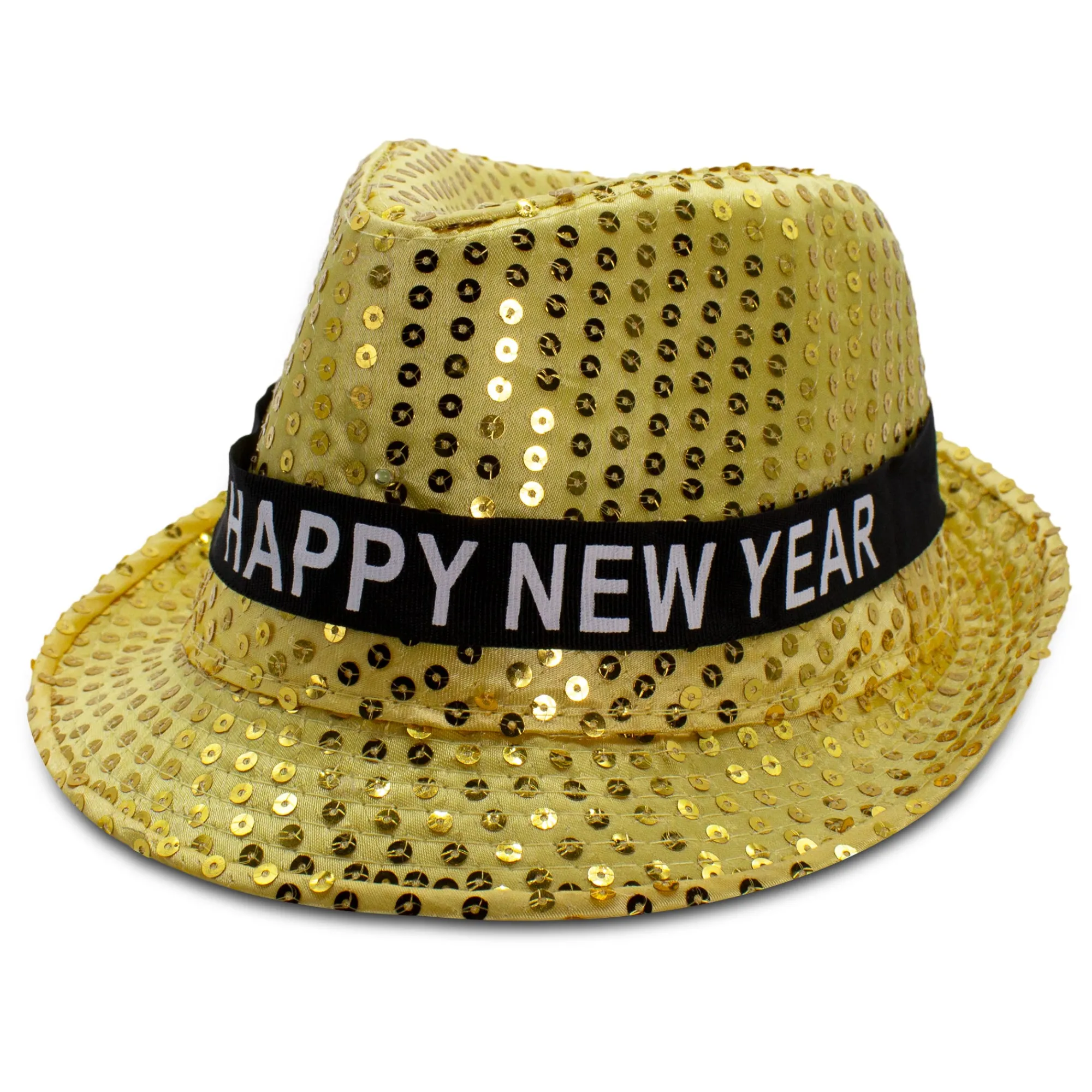 Windy City Novelties LED Happy New Year Gold Fedora