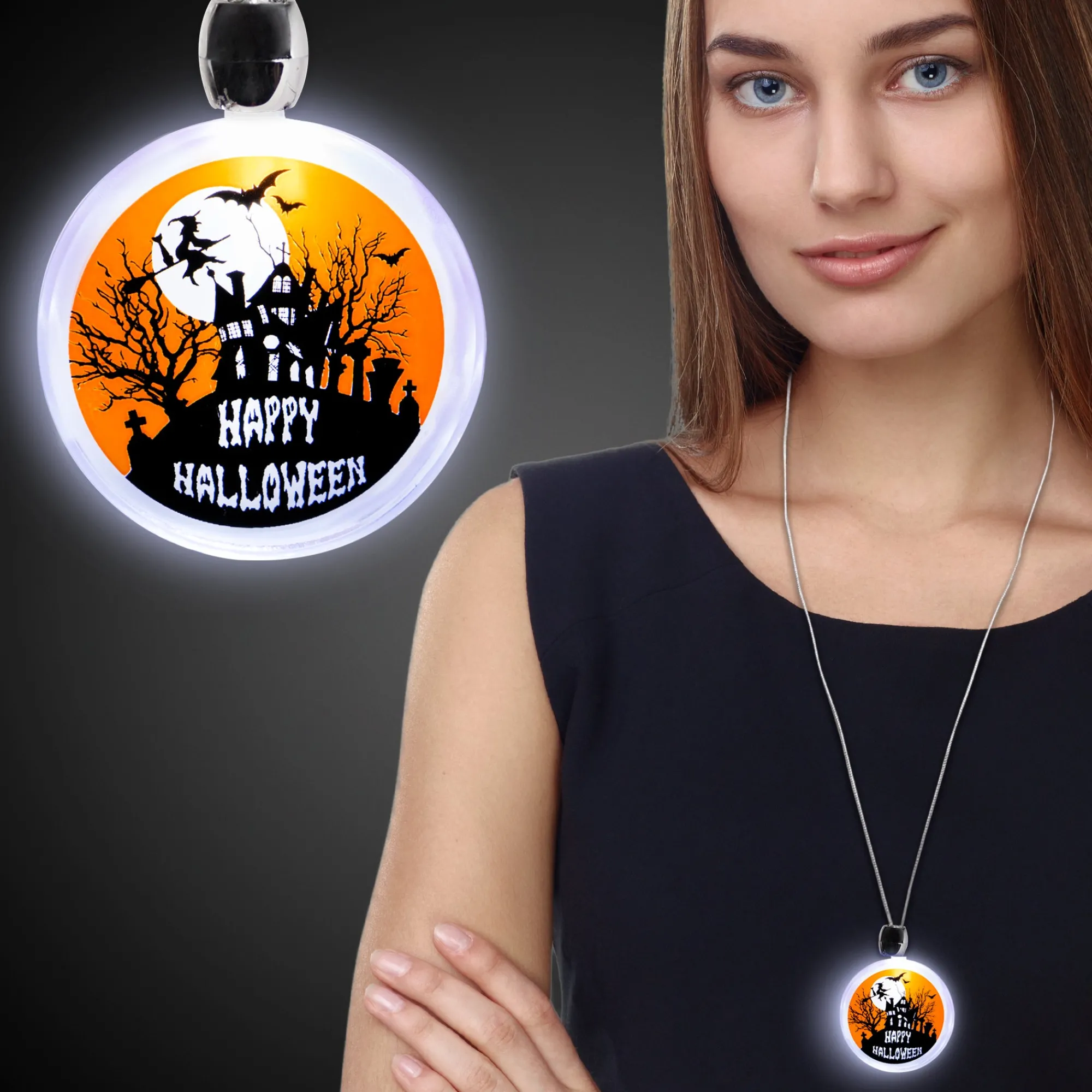 Discount Windy City Novelties LED Haunted House Necklace