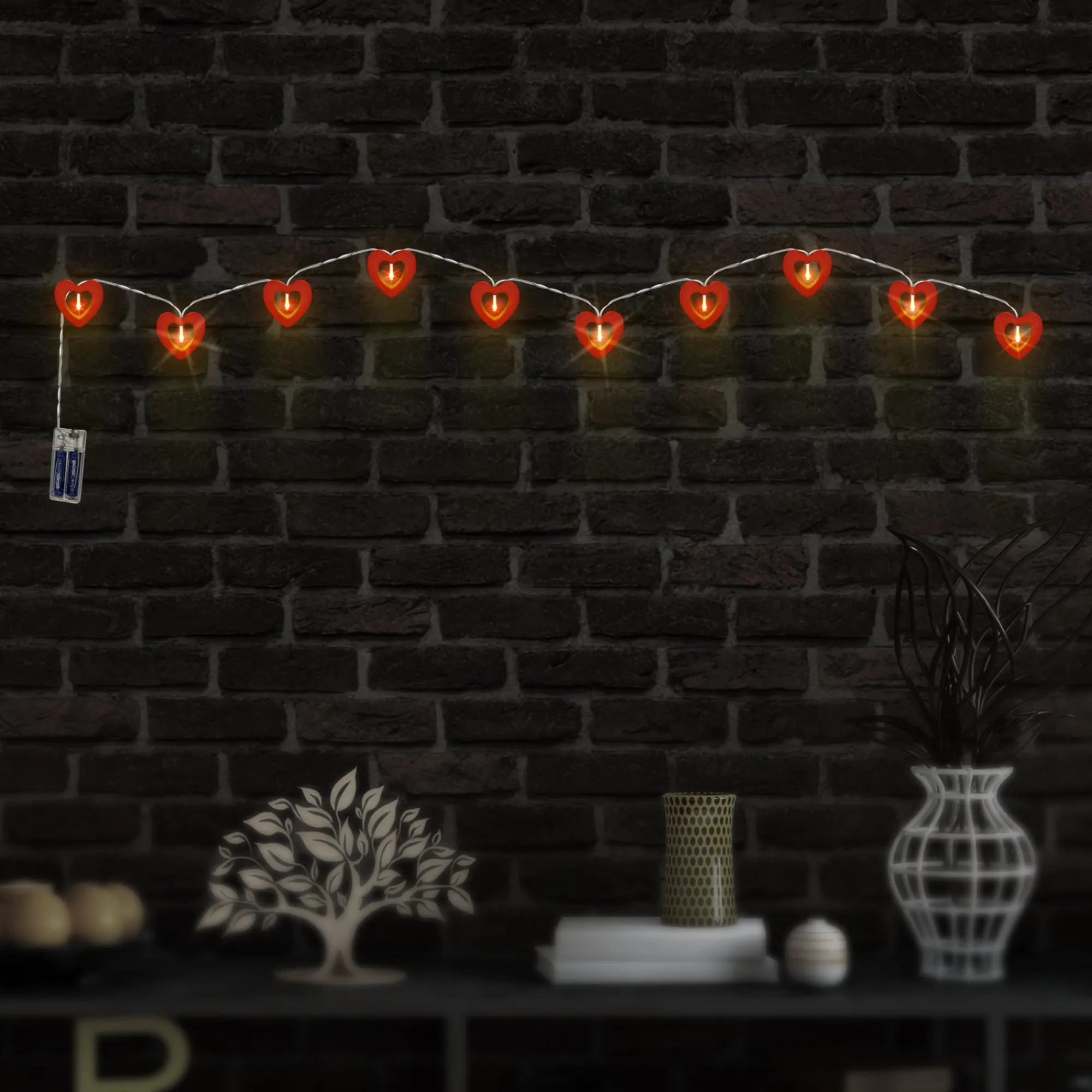 Discount Windy City Novelties LED Heart String Lights Retail Display