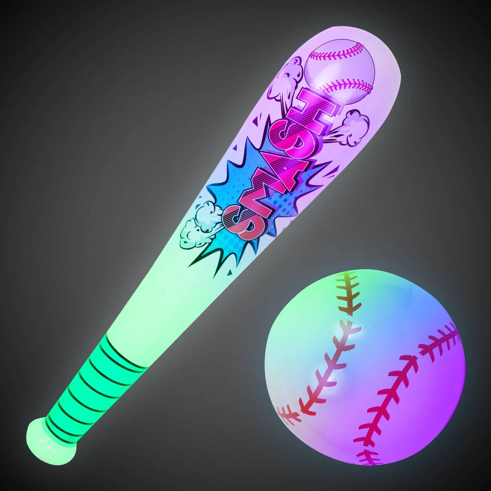 Online Windy City Novelties LED Inflatable Baseball & Bat Set