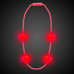 Clearance Windy City Novelties LED Jumbo Pink Hearts Necklace