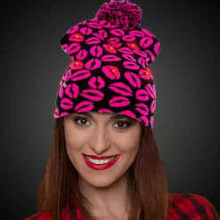 New Windy City Novelties LED Kisses Knit Beanie