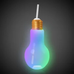 Online Windy City Novelties LED Light Bulb Cup with Lid & Straw