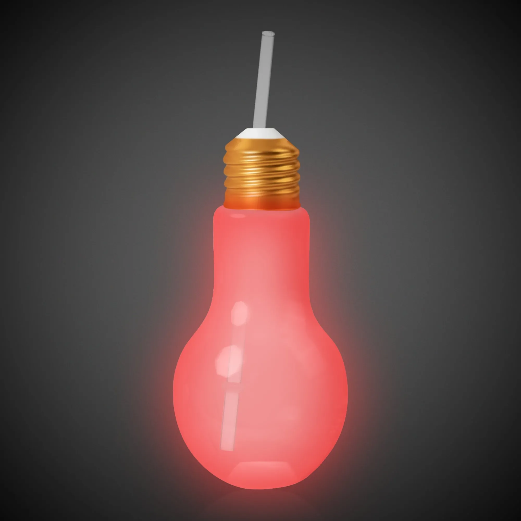 Online Windy City Novelties LED Light Bulb Cup with Lid & Straw