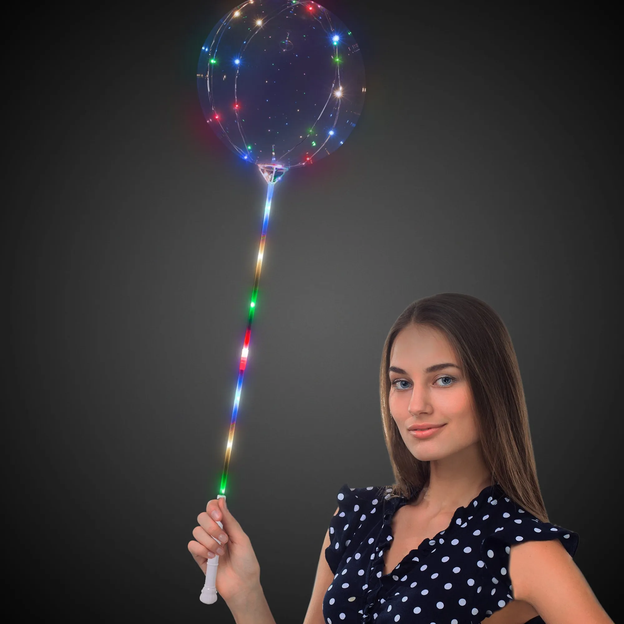 New Windy City Novelties LED Lollipop Balloon Kit with White Handle