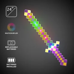 Windy City Novelties LED Mardi Gras Pixel Sword