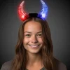 Outlet Windy City Novelties LED Multi-Color Crystal Devil Horns Headband