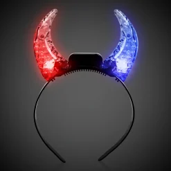 Outlet Windy City Novelties LED Multi-Color Crystal Devil Horns Headband