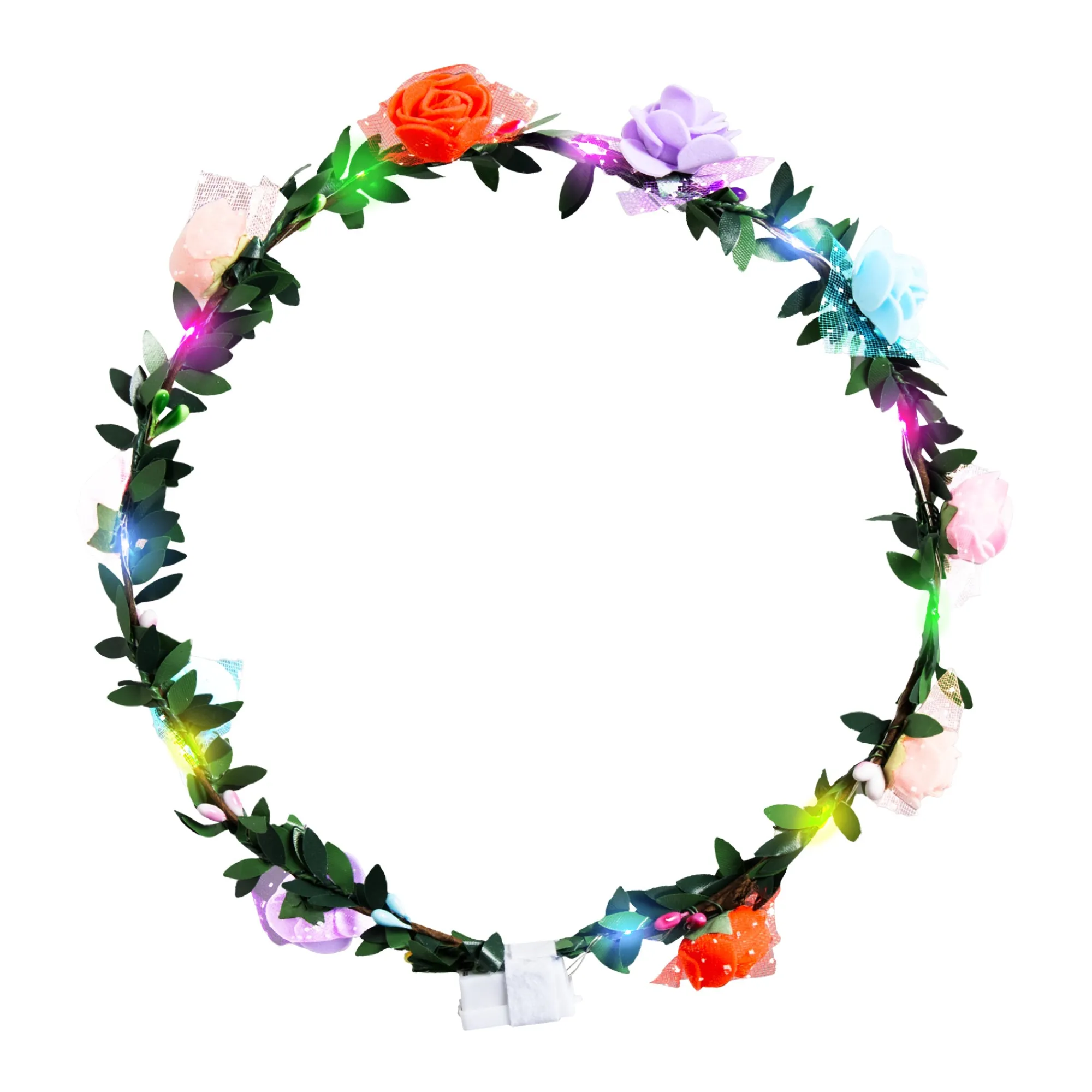 Hot Windy City Novelties LED Multi-Color Roses Halo Headband
