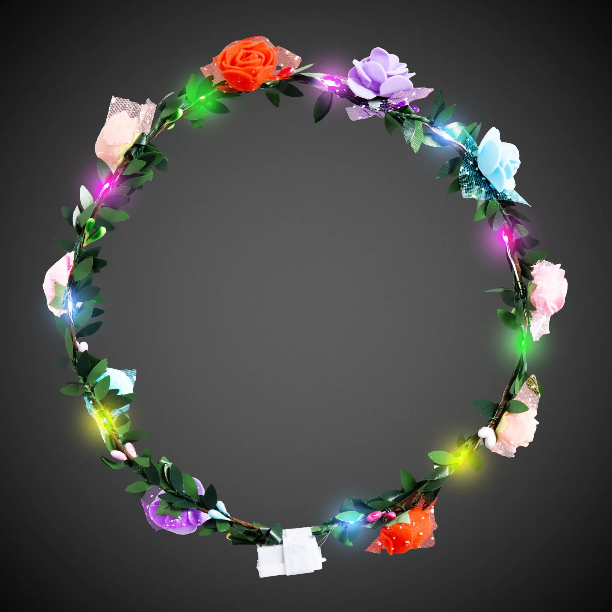 Hot Windy City Novelties LED Multi-Color Roses Halo Headband