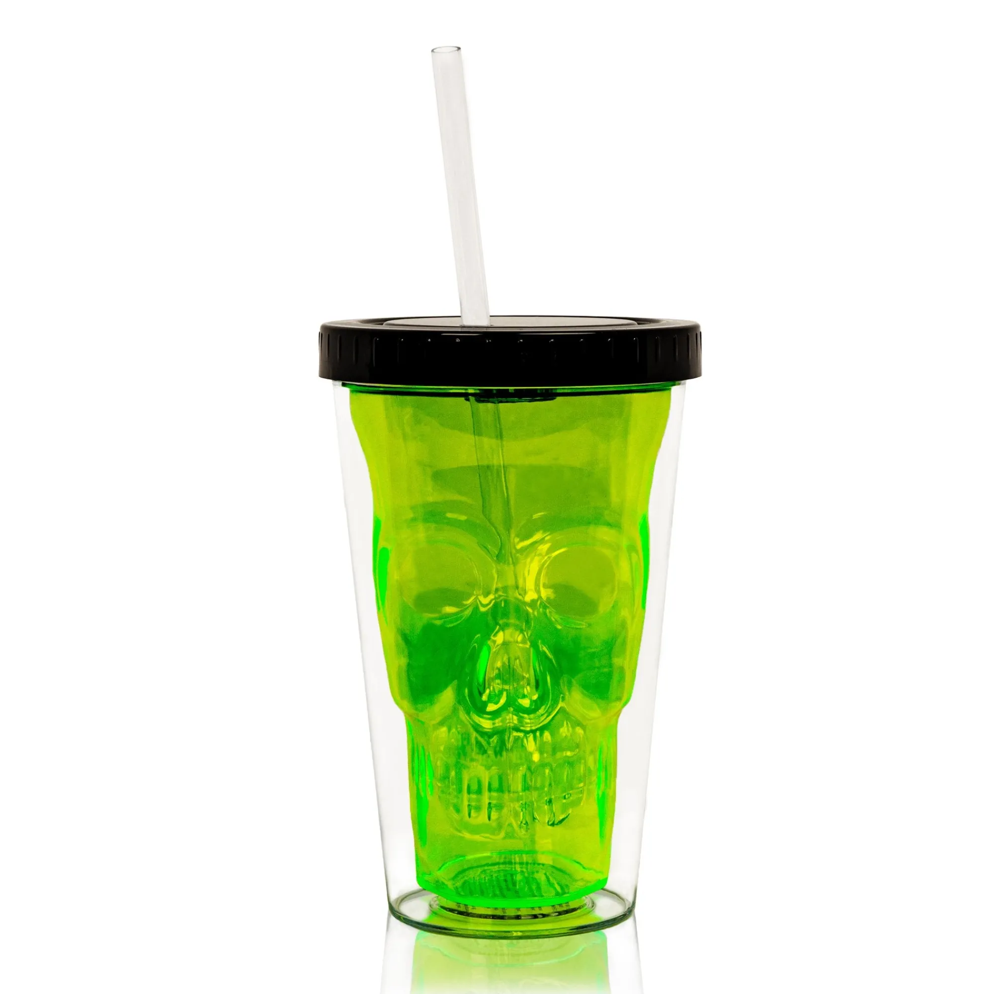 Outlet Windy City Novelties LED Neon Green Skull Cup