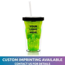 Outlet Windy City Novelties LED Neon Green Skull Cup