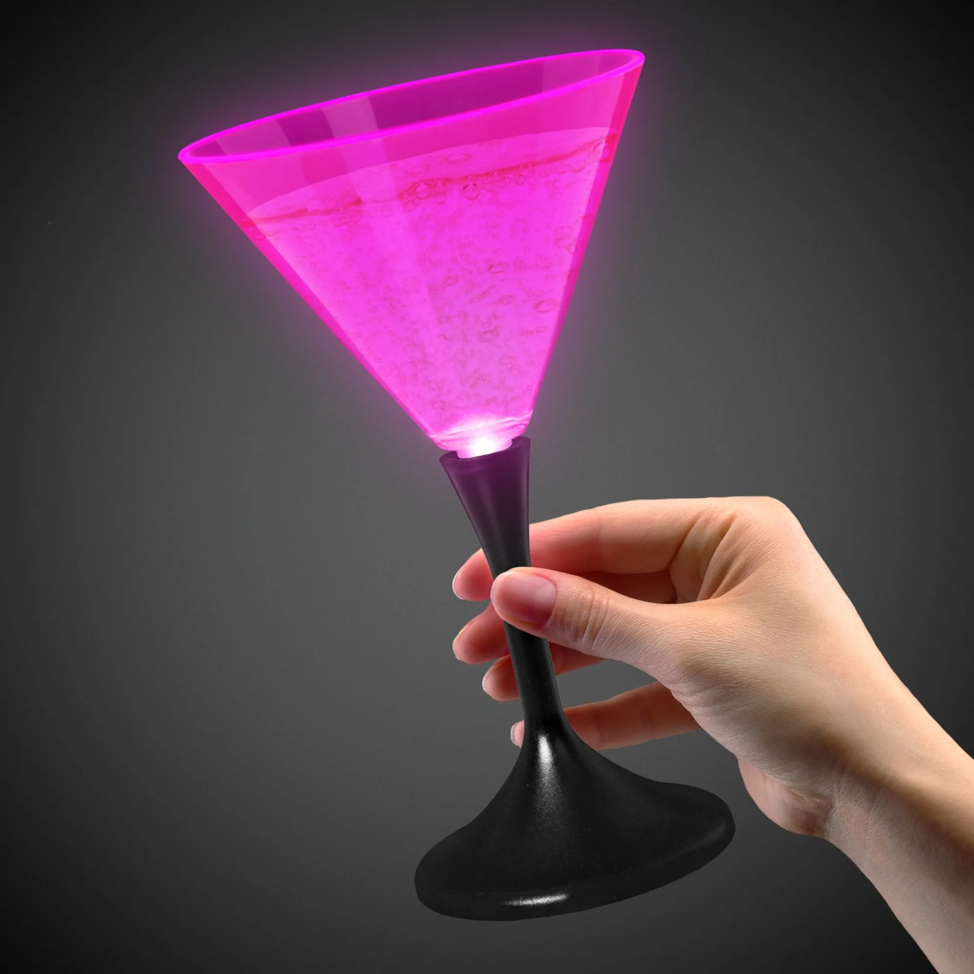 Hot Windy City Novelties LED Neon 7 oz. Martini Glass Pink
