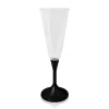 Sale Windy City Novelties LED 7 oz. Clear Champagne Glass Black Stem