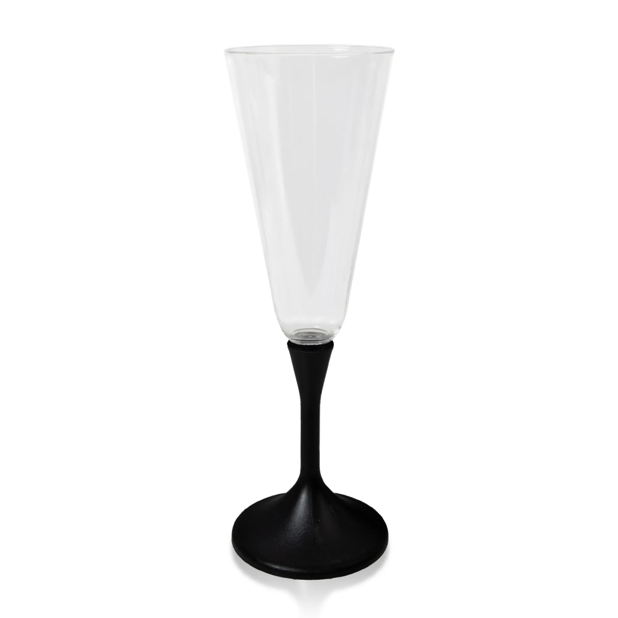 Sale Windy City Novelties LED 7 oz. Clear Champagne Glass Black Stem