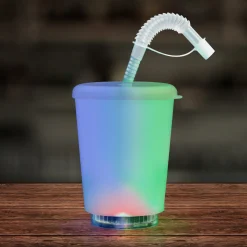 Hot Windy City Novelties LED 12 oz. Cup with Lid & Straw