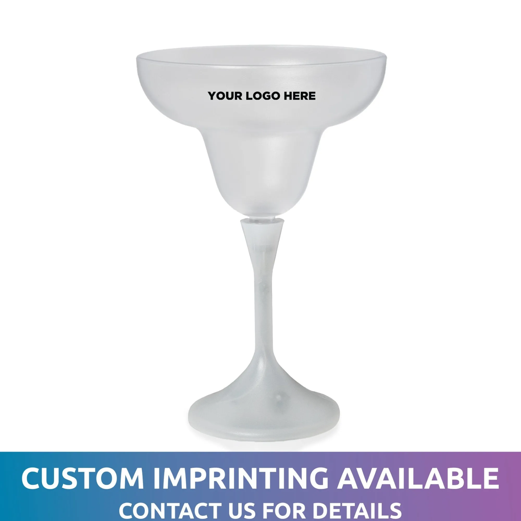 Discount Windy City Novelties LED 10 oz. Frosted Margarita Glass White Stem