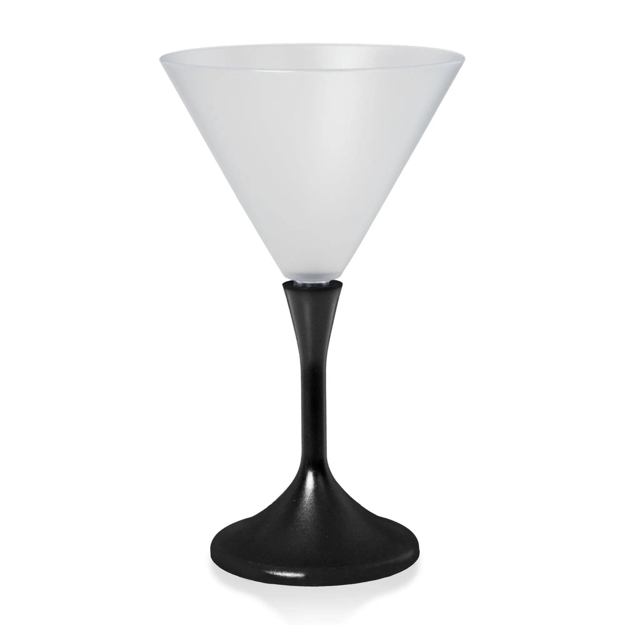 Outlet Windy City Novelties LED 7 oz. Frosted Martini Glass With Black Stem