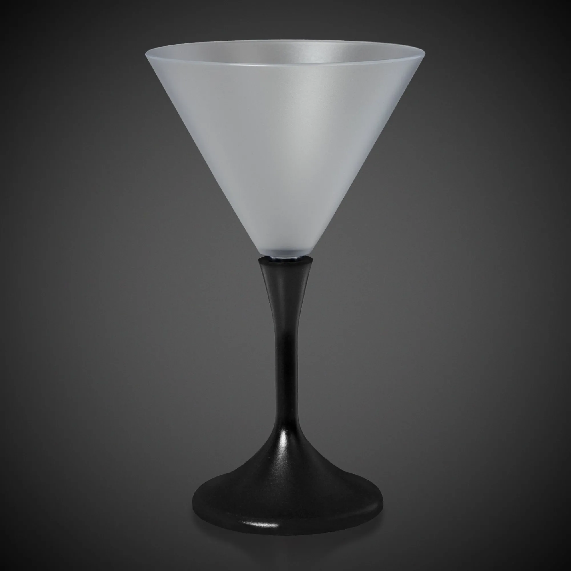 Outlet Windy City Novelties LED 7 oz. Frosted Martini Glass With Black Stem