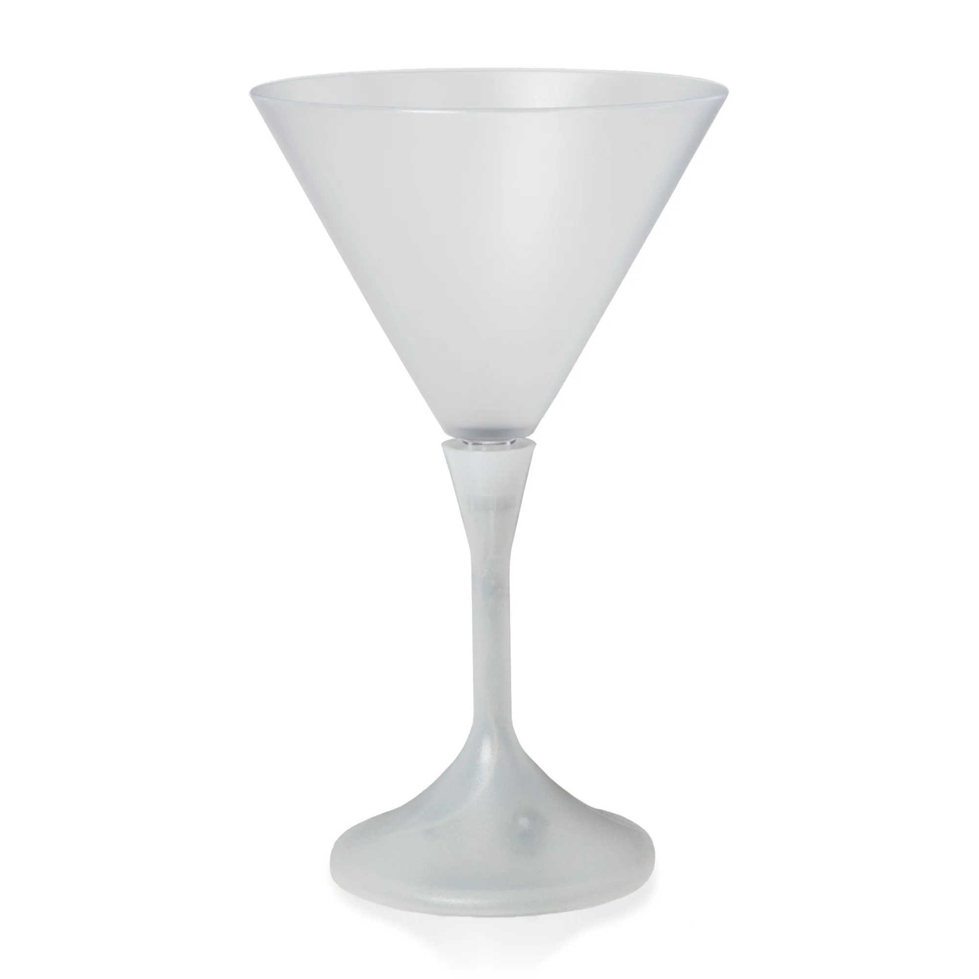 Best Windy City Novelties LED 7 oz. Frosted Martini Glass With White Stem
