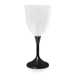 Clearance Windy City Novelties LED 10 oz. Frosted Wine Glass Black Stem