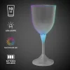 Windy City Novelties LED 10 oz. Frosted Wine Glass White Stem