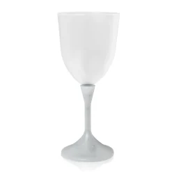 Windy City Novelties LED 10 oz. Frosted Wine Glass White Stem