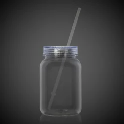 Hot Windy City Novelties LED 20 oz. Mason Jar with Straw
