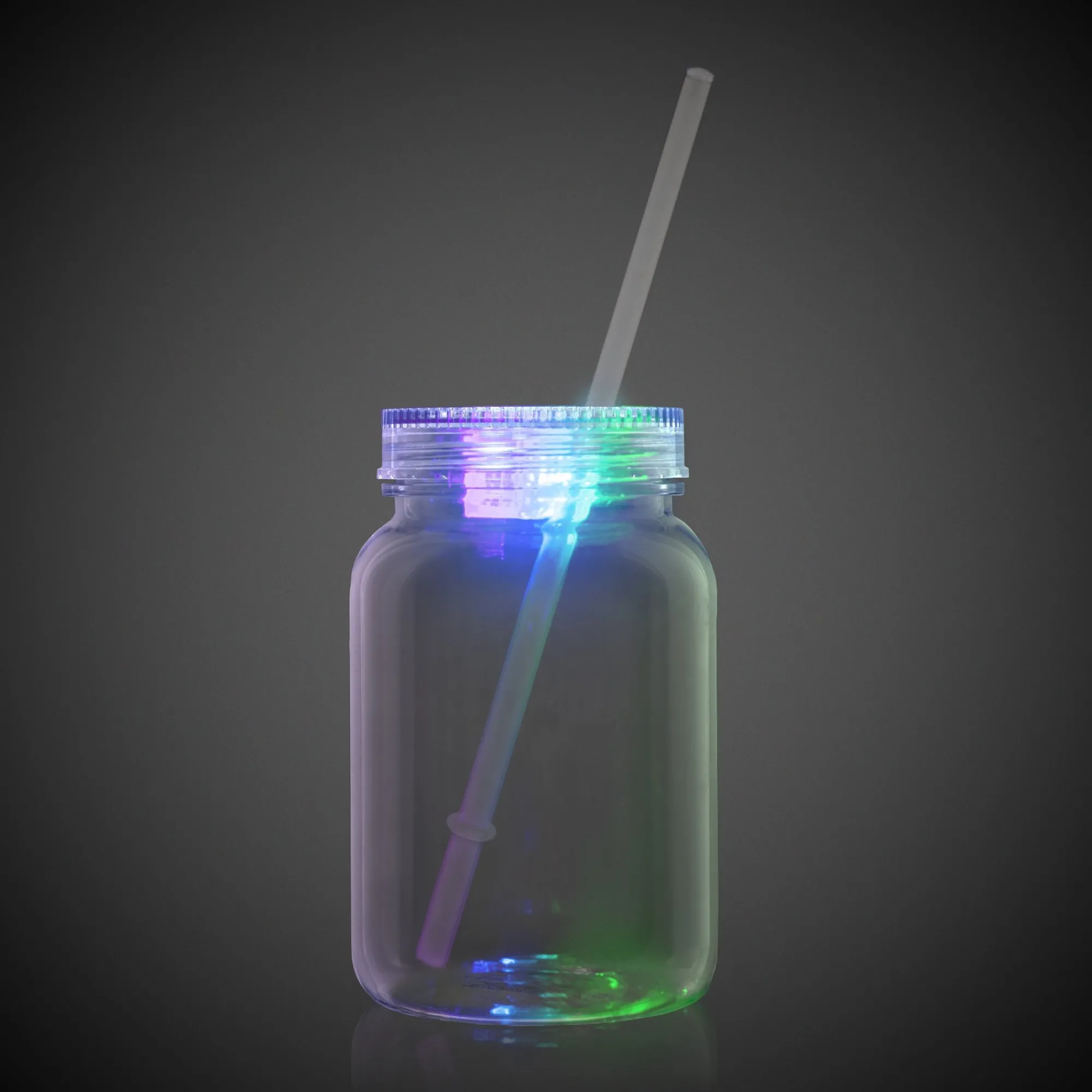 Hot Windy City Novelties LED 20 oz. Mason Jar with Straw
