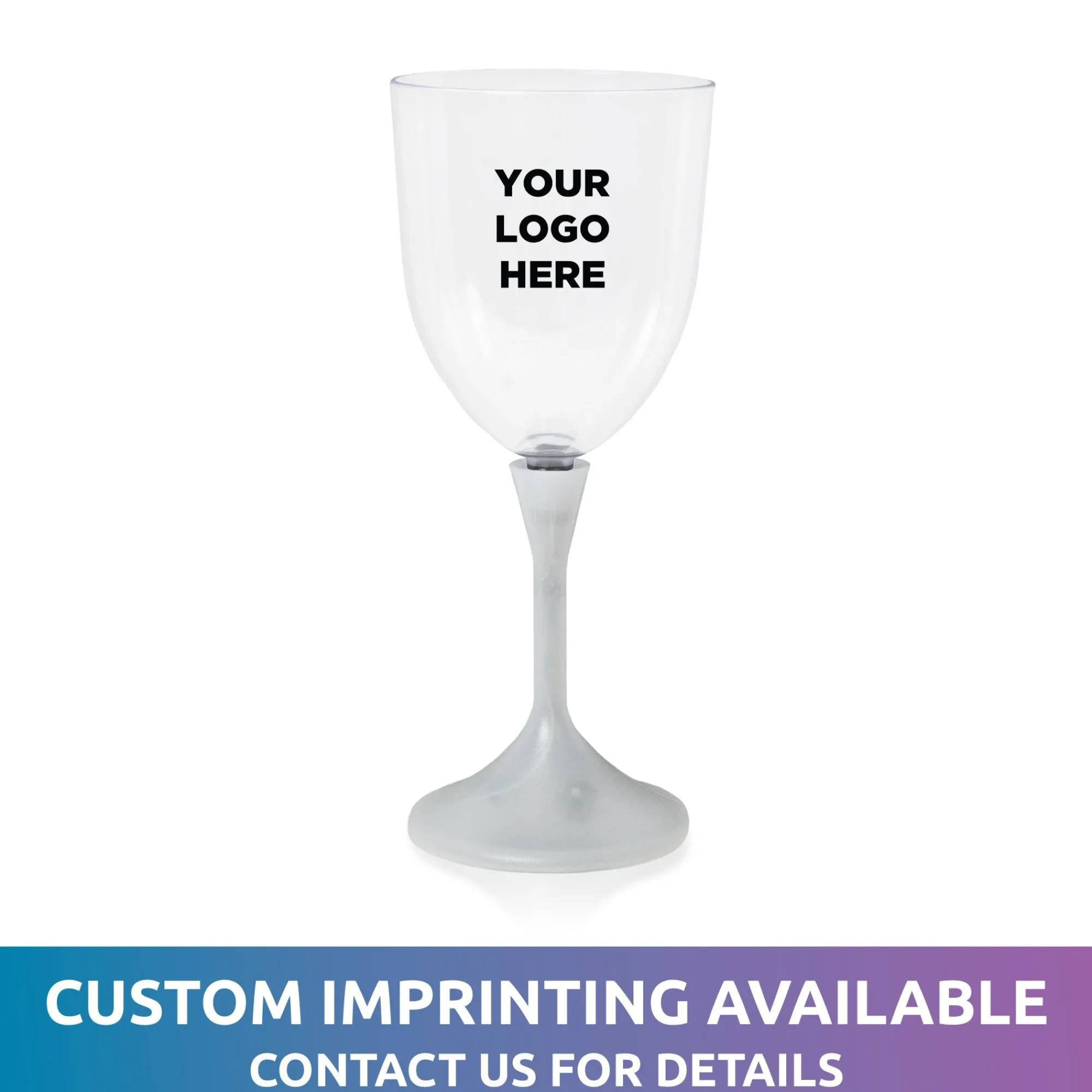 Hot Windy City Novelties LED 10 oz. Wine Glass White Stem