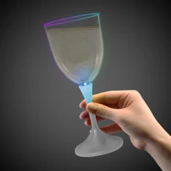 Hot Windy City Novelties LED 10 oz. Wine Glass White Stem
