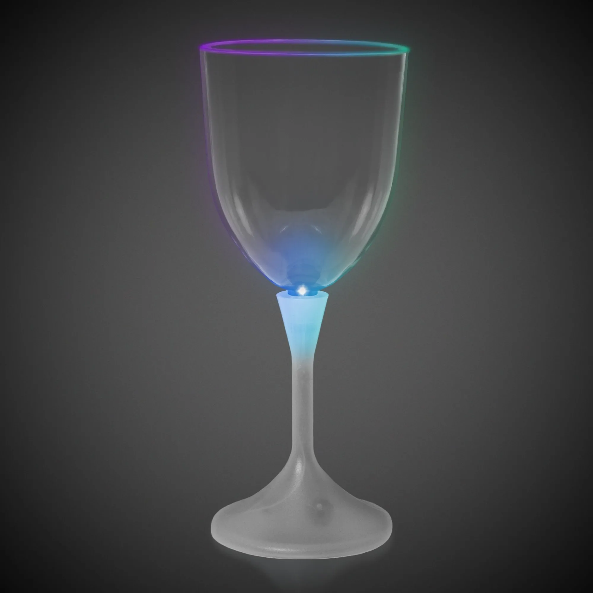 Hot Windy City Novelties LED 10 oz. Wine Glass White Stem