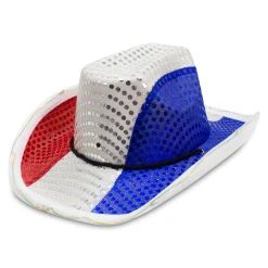 Hot Windy City Novelties LED Patriotic Sequin Cowboy Hat