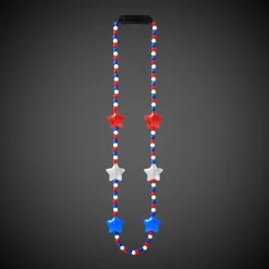 Hot Windy City Novelties LED Patriotic Star Necklaces Retail Counter Display