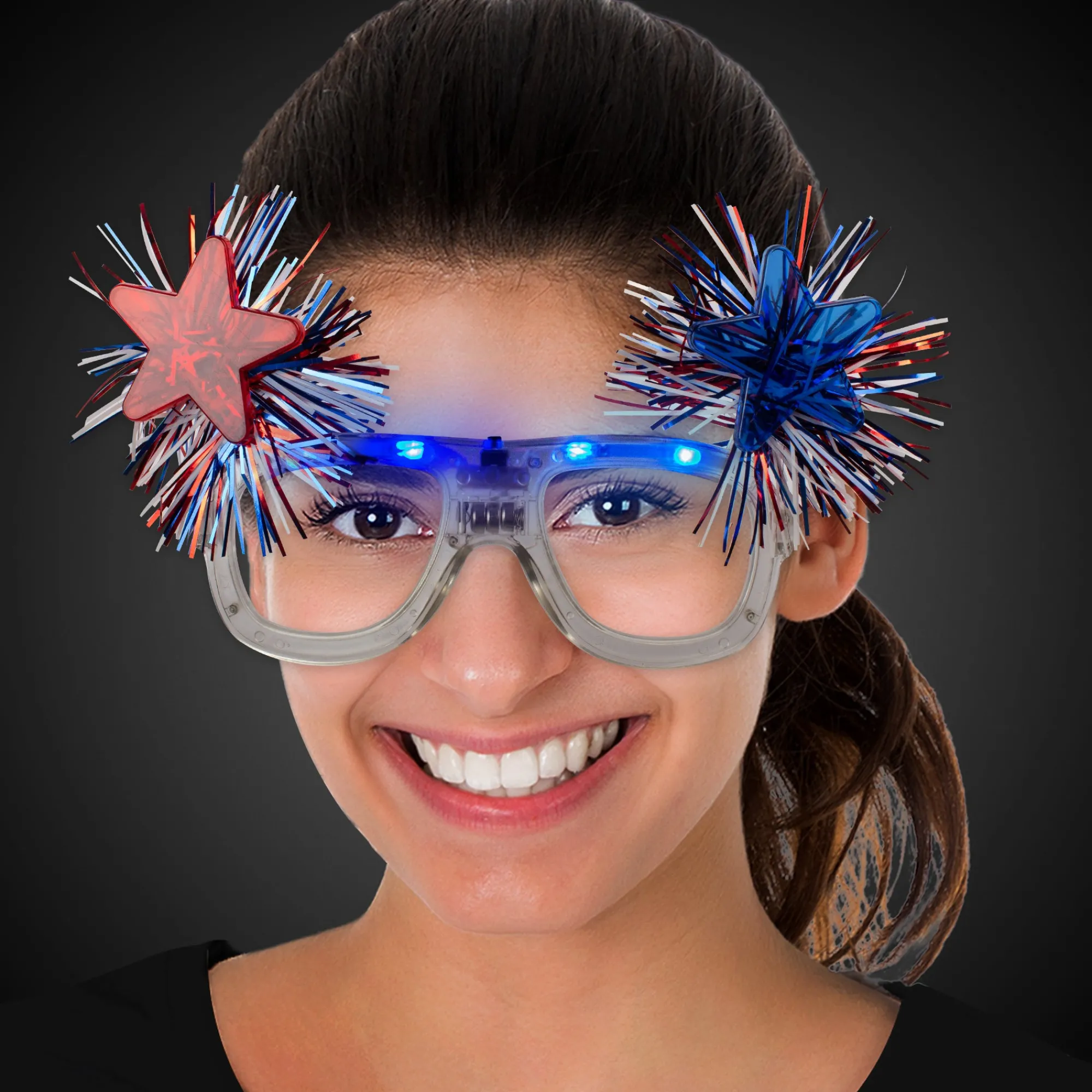 Clearance Windy City Novelties LED Patriotic Stars Sunglasses
