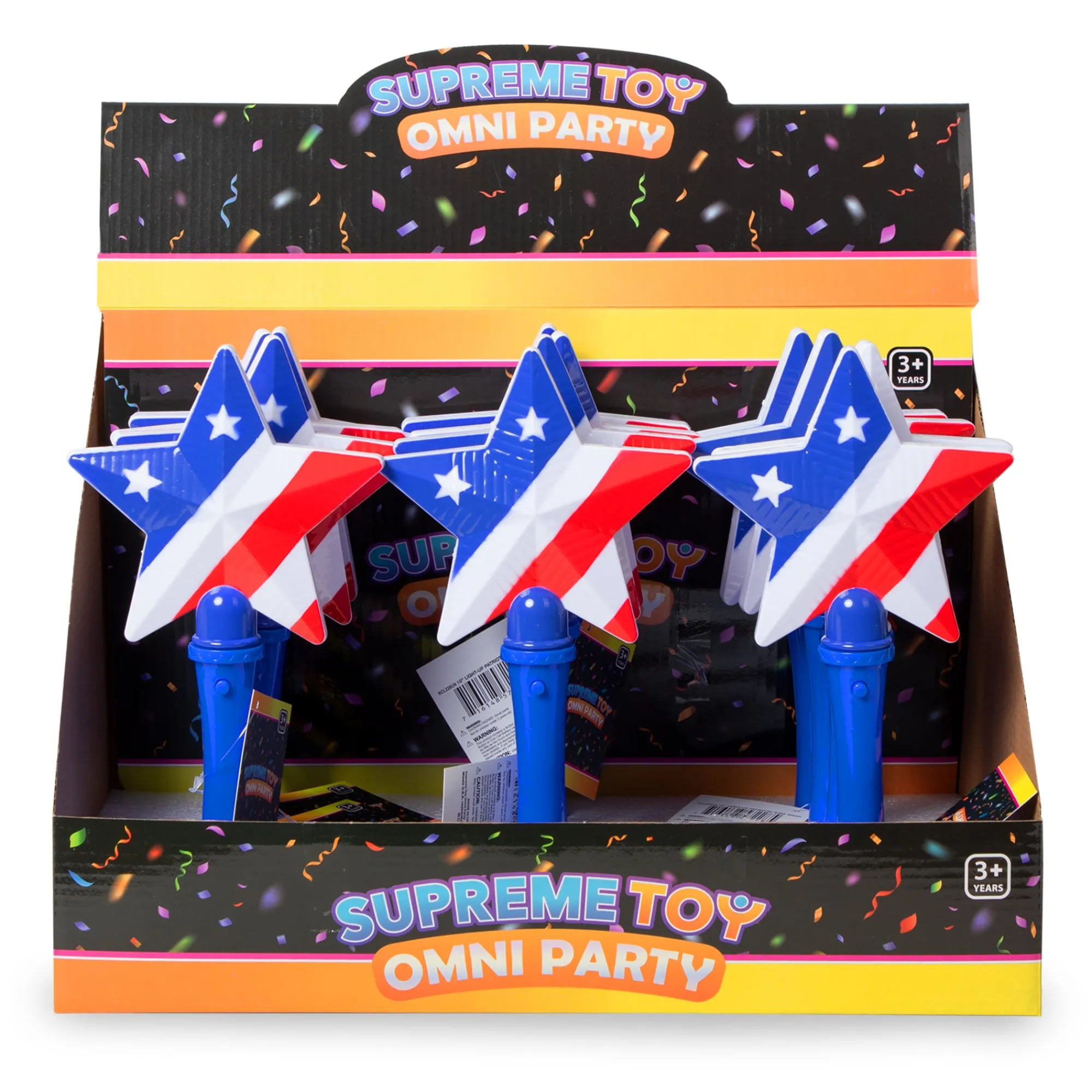 Windy City Novelties LED Patriotic Wands Retail Counter Display
