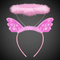 Best Windy City Novelties LED Pink Angel Halo Headband