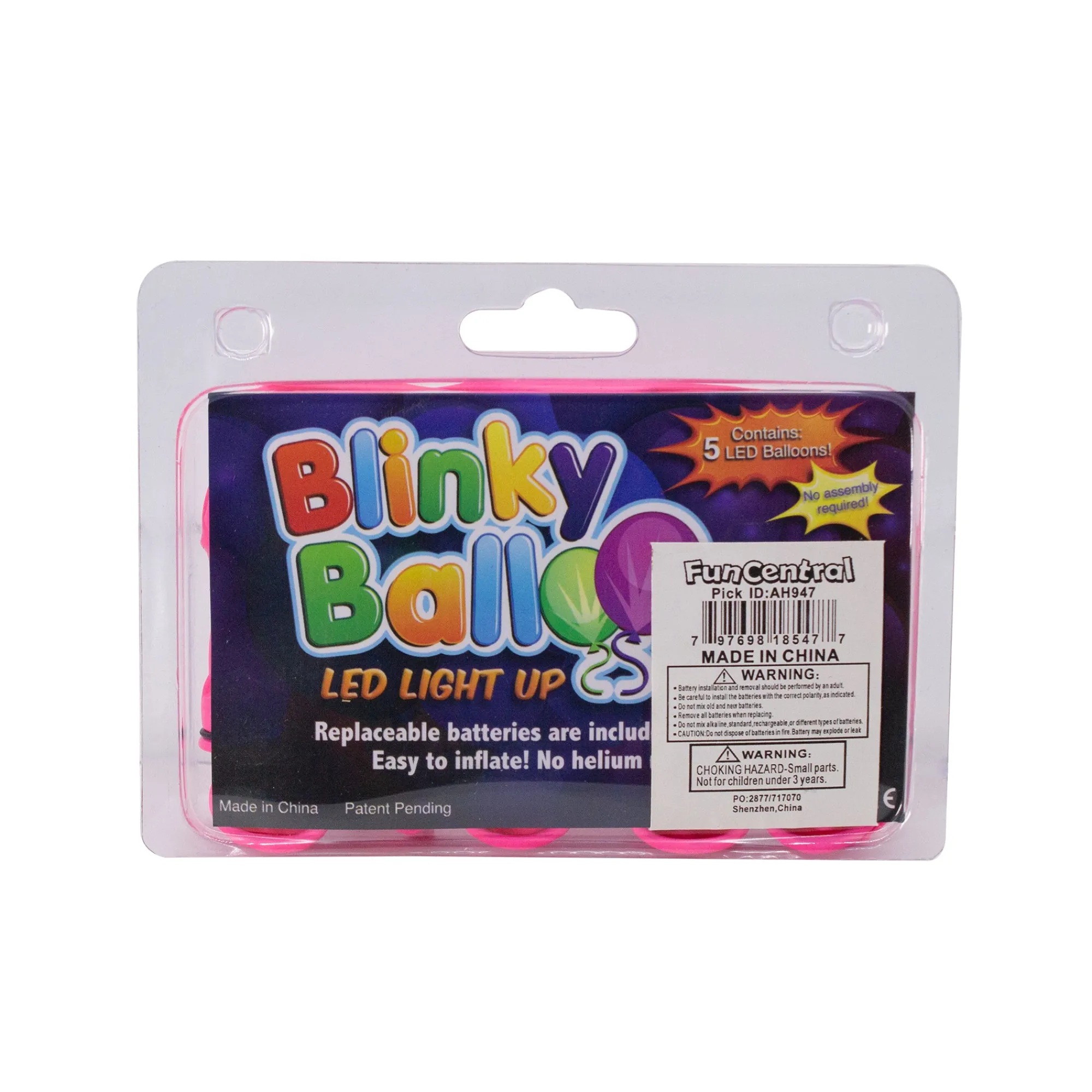 Best Windy City Novelties LED Pink 14" Blinky Balloons