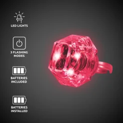 Best Windy City Novelties LED Diamond Ring Pink