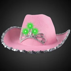 Online Windy City Novelties LED Pink Felt Cowboy Hat