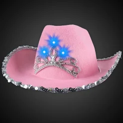 Online Windy City Novelties LED Pink Felt Cowboy Hat