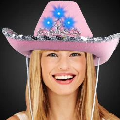 Online Windy City Novelties LED Pink Felt Cowboy Hat