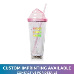 Windy City Novelties LED Pink Ice Cream Soda 13 oz. Tumbler