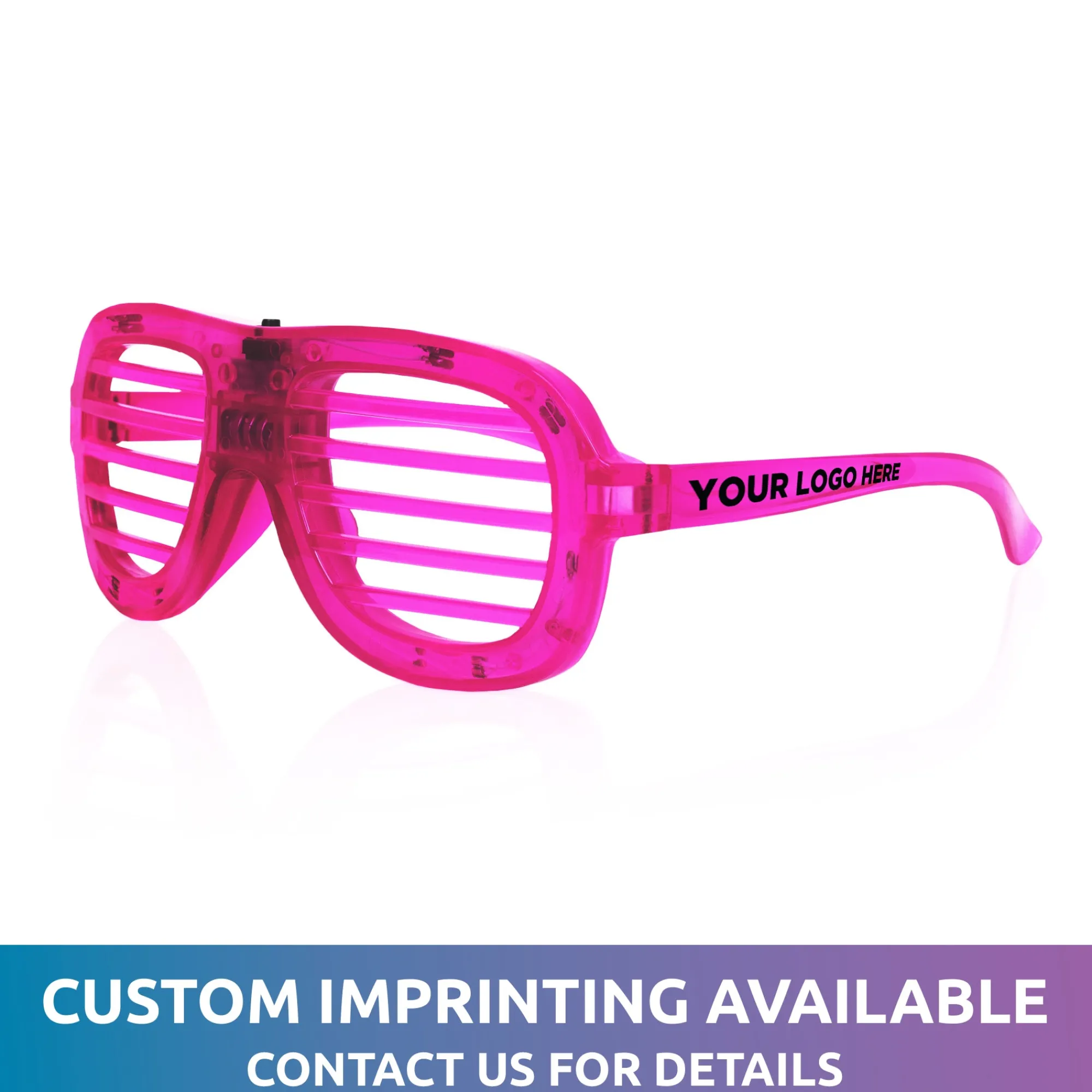 Windy City Novelties LED Slotted Glasses Pink
