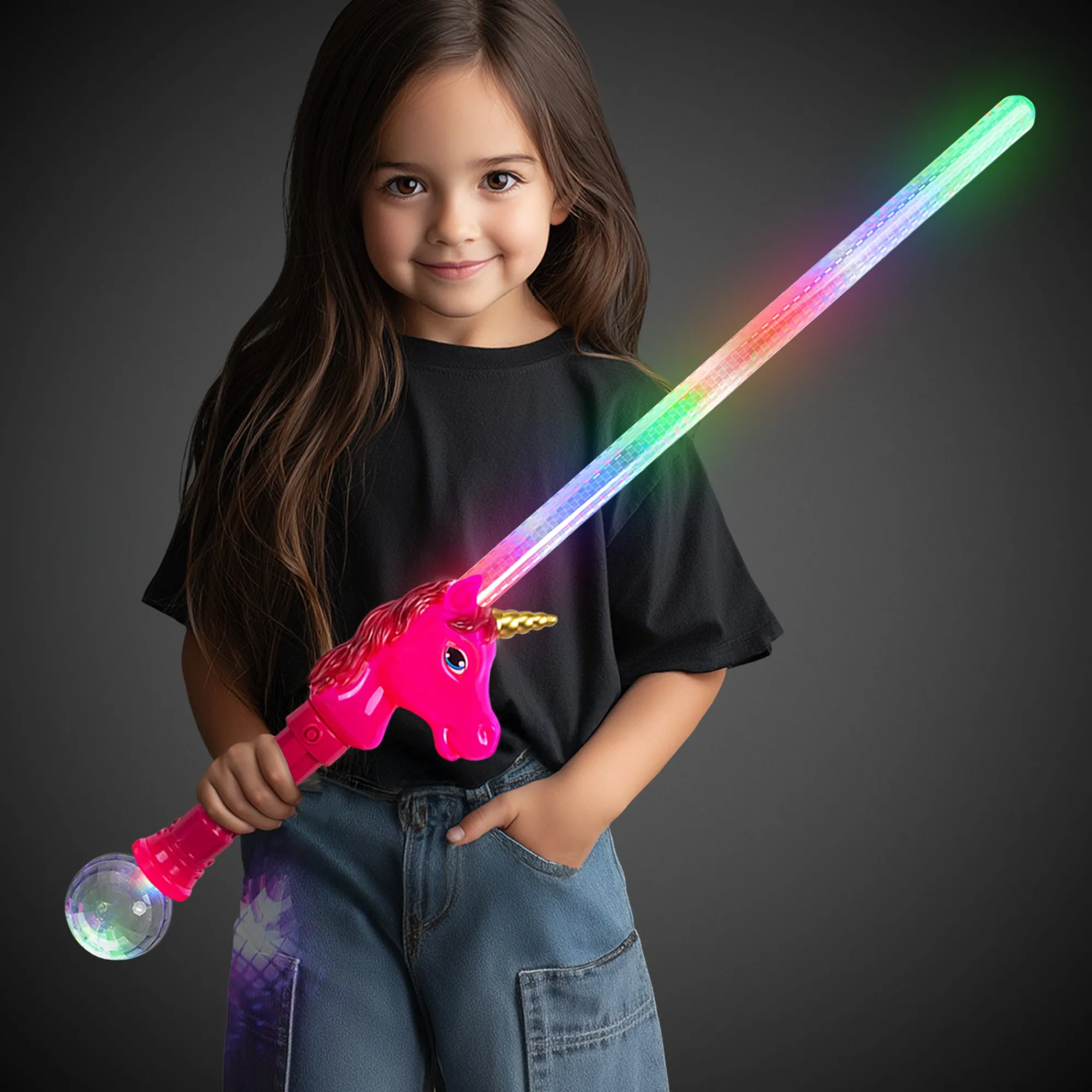 Clearance Windy City Novelties LED Pink Unicorn Sword