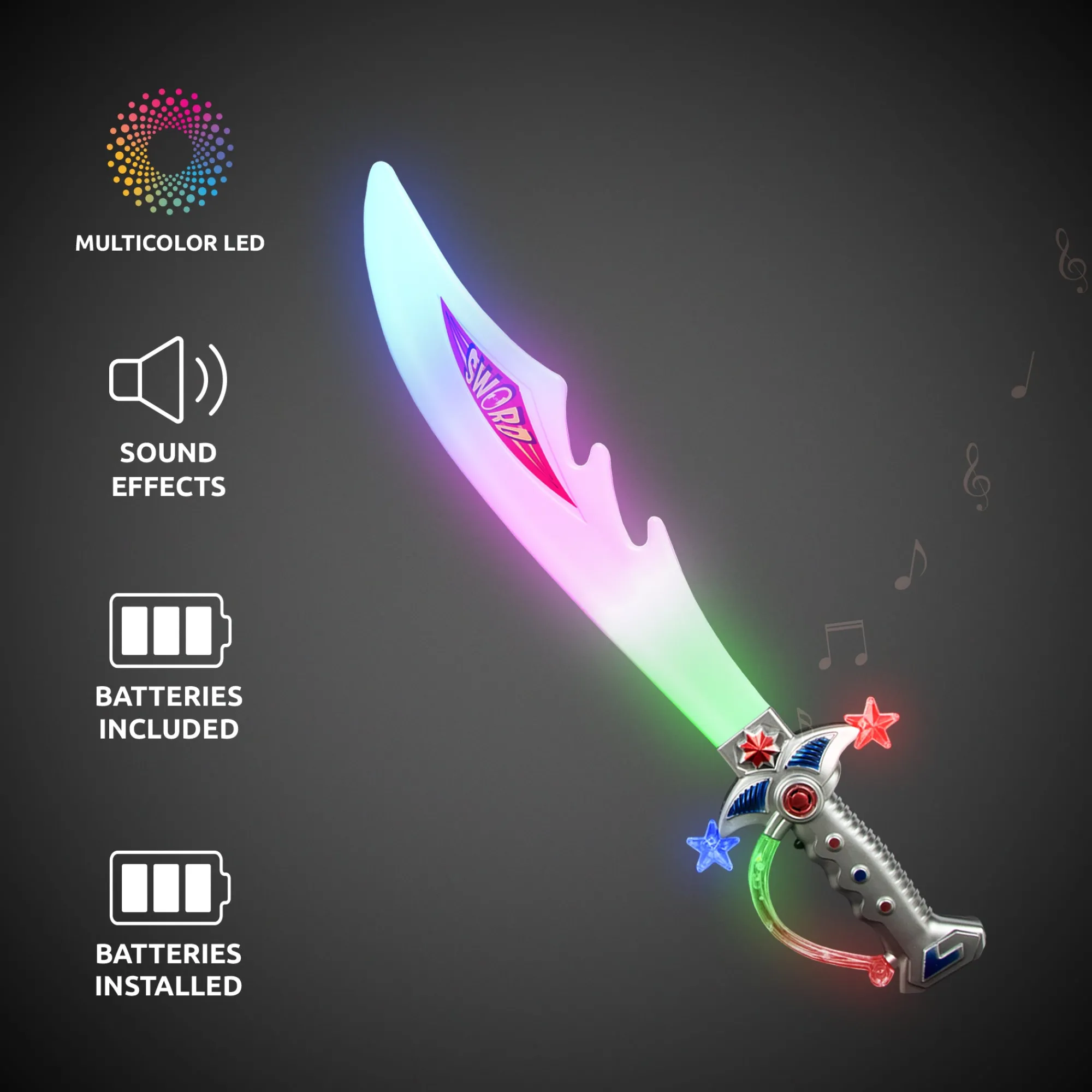 Best Windy City Novelties LED Pirate Sword